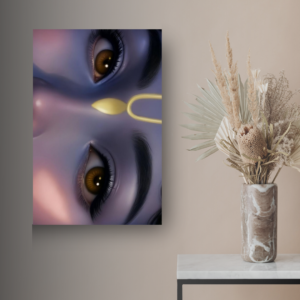 divine krishna flute spiritual poster